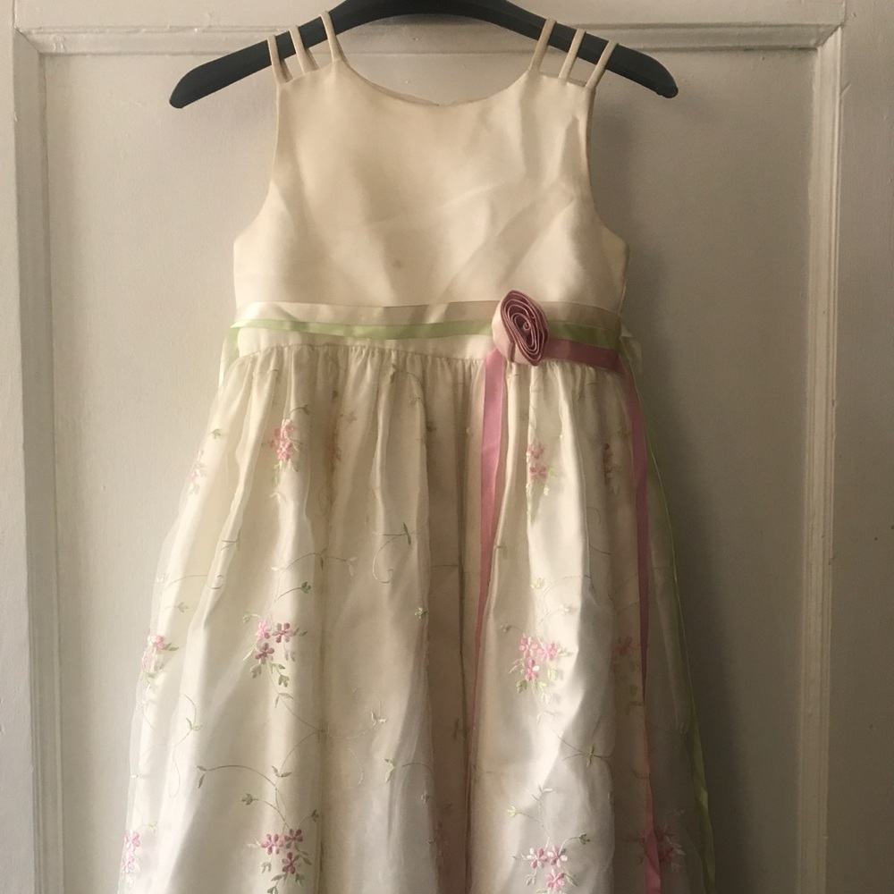 Ivory/Flower Pink (Girl) Dress